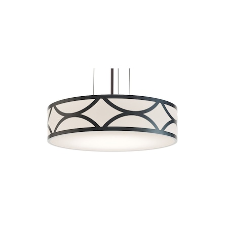 Afx Lake 20 in. LED Pendant - Black LAKP20LAJUDBK